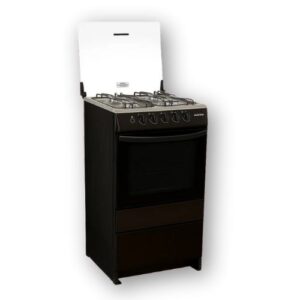 Cocina a Gas Ecoline 21" 4 Quemadores (Negro Mate)